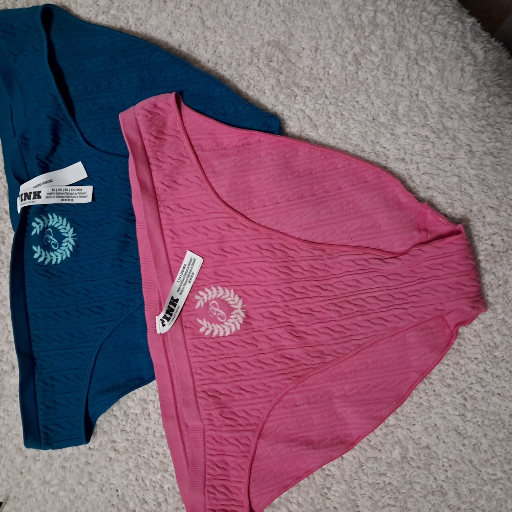 Vs PINK Blue and Pink Panties Set
